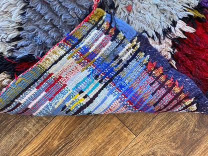 Tapis marocain tissé à la main coloré en forme de diamant 3x6.