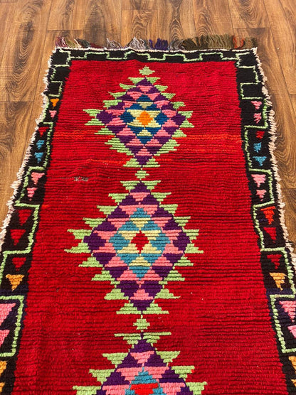 3x10 ft long Moroccan Berber runner rug.