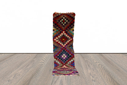 3x12 ft Moroccan long Berber runner rug.