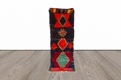 Tapis de couloir berbère marocain 3x8 pieds.