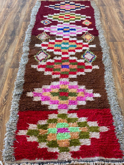 Tapis tissé berbère marocain 3x9 pi.