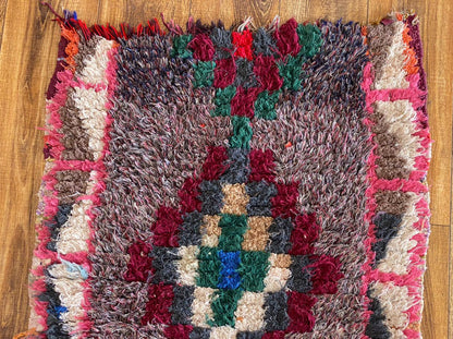 2x6 ft Moroccan vintage Berber rug.