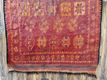 Grand tapis berbère marocain de 6x14 pieds.