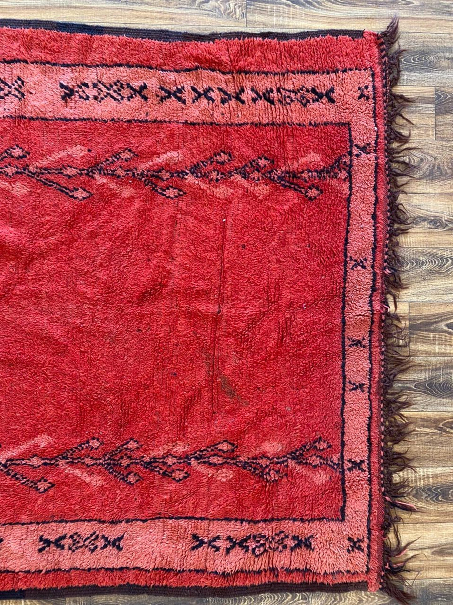 Grand tapis berbère marocain 6x12 pi.