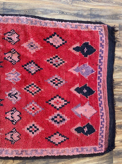 Grand tapis marocain vintage 5x11 pieds.