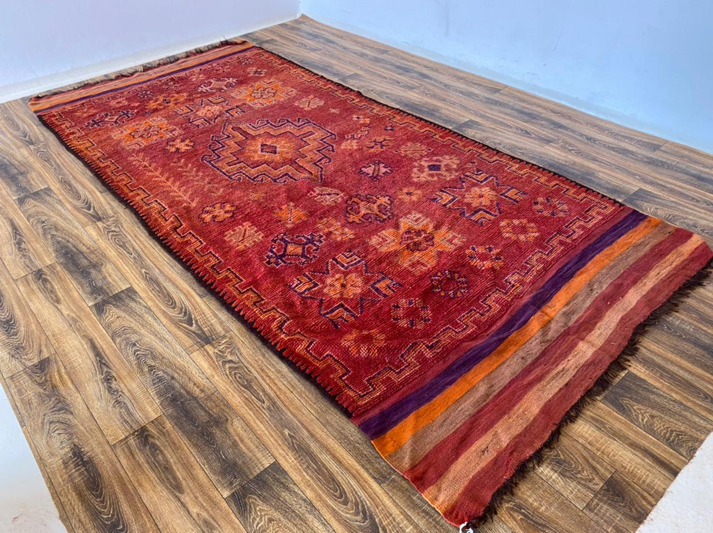 Grand tapis berbère marocain 5x12 pi.