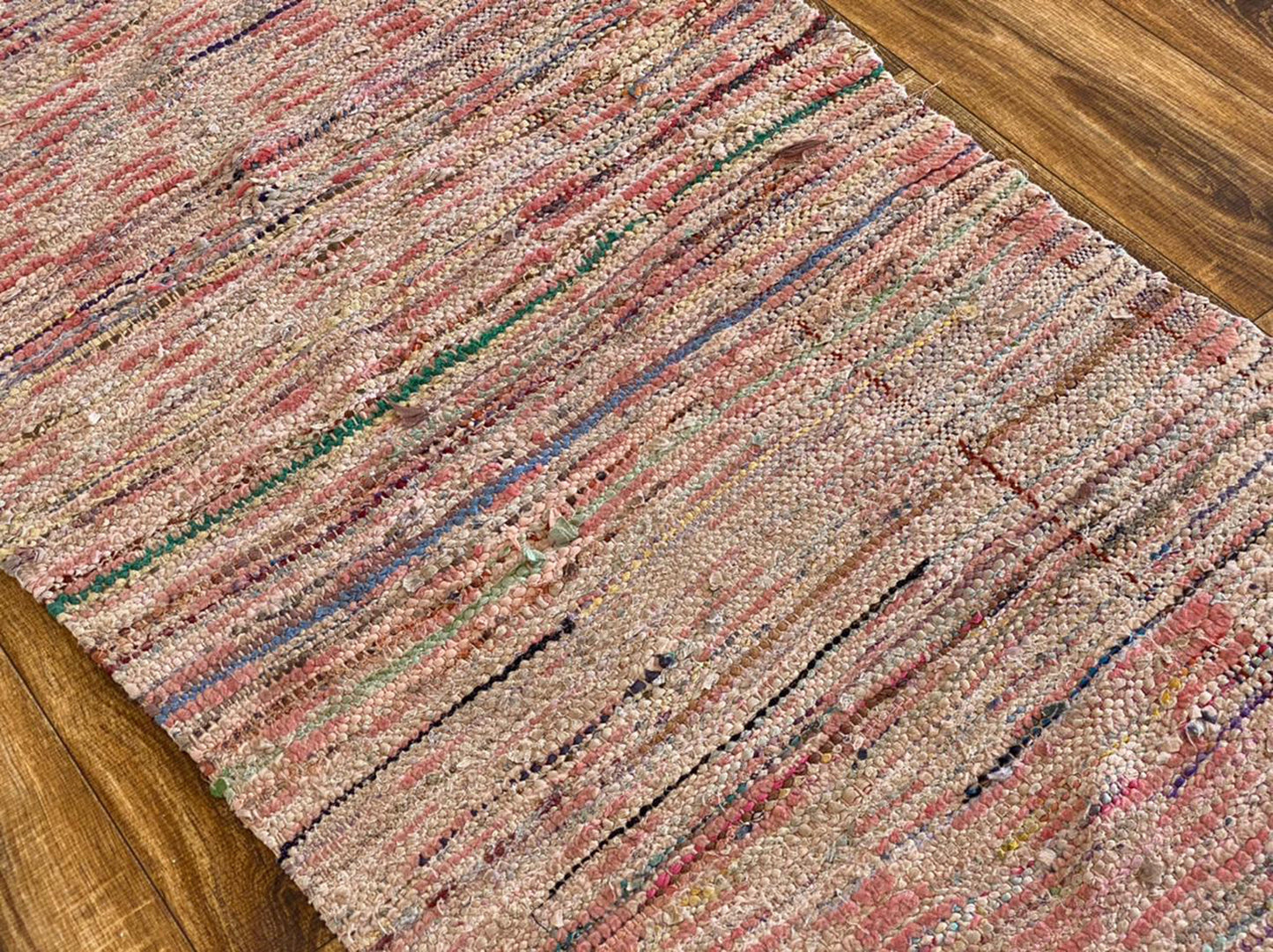 2x11 Faded checkered Narrow runner Rug, Berber Moroccan worn runners Rug.