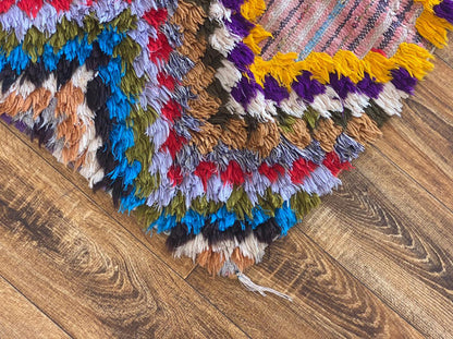 3x10 ft colorful Moroccan runner rug.