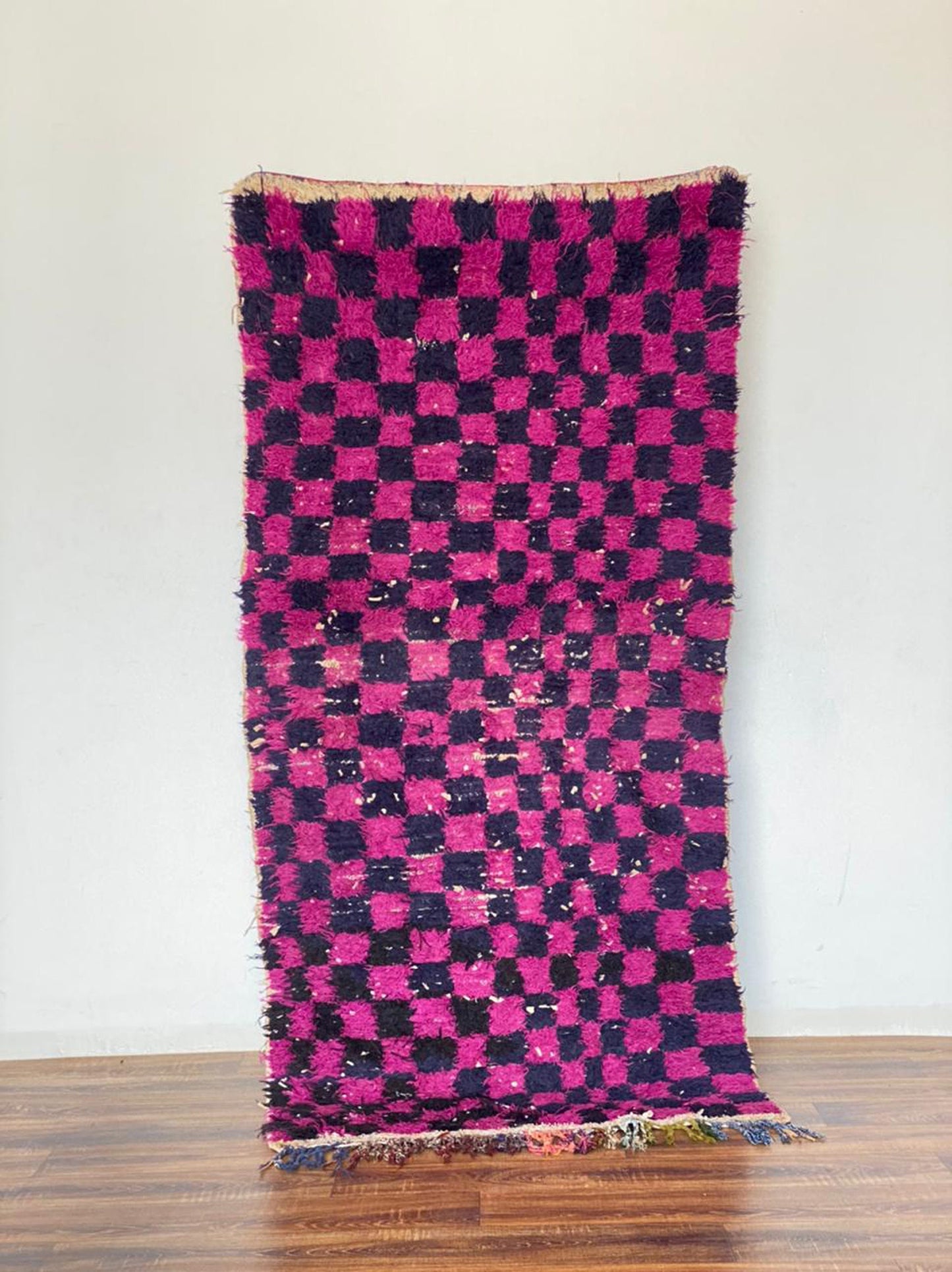 Tapis à carreaux berbère marocain 3x7 pieds