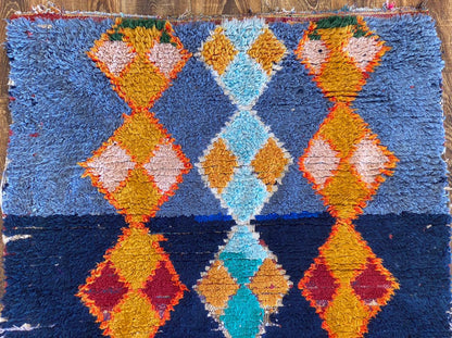 Tapis tissé berbère marocain 3x7 pieds.