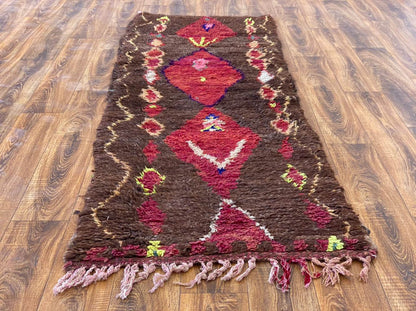 Berber Moroccan runner rug 3x8 ft.