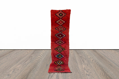 Tapis de couloir marocain vintage de 3 x 11 pieds.