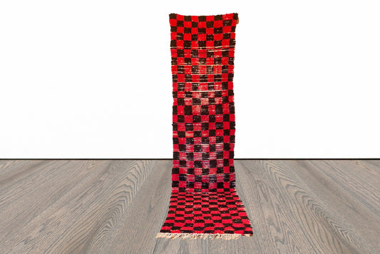 Tapis de couloir berbère à carreaux marocains 2x10 pi.