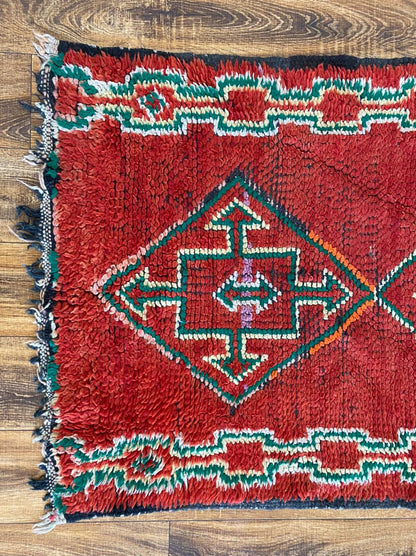 Tapis de couloir marocain coloré 3x8 pi.