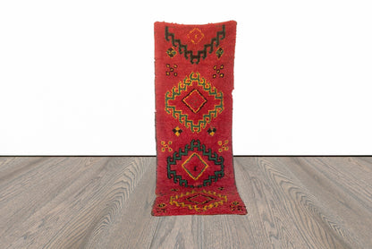 Tapis de couloir marocain coloré 3x9 pi.