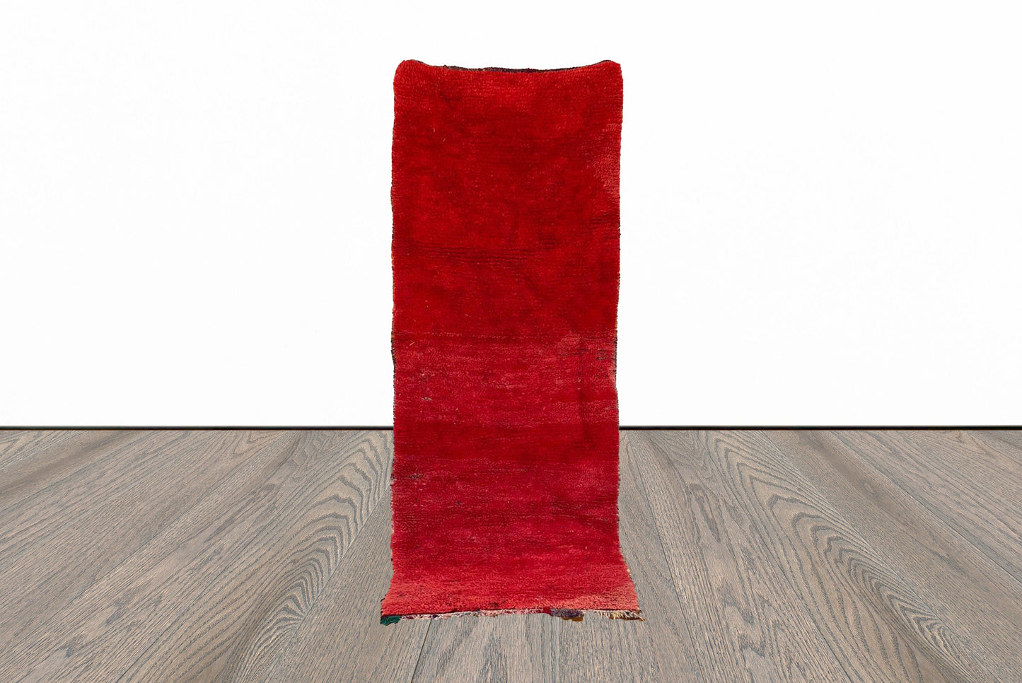 Tapis de couloir marocain rouge vintage 3x8 pieds.