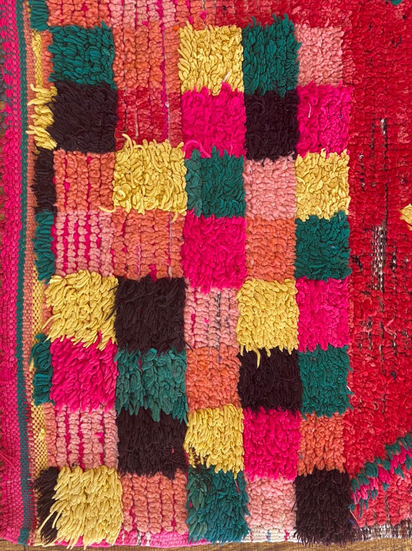 4x6 ft Moroccan Berber colorful rug.