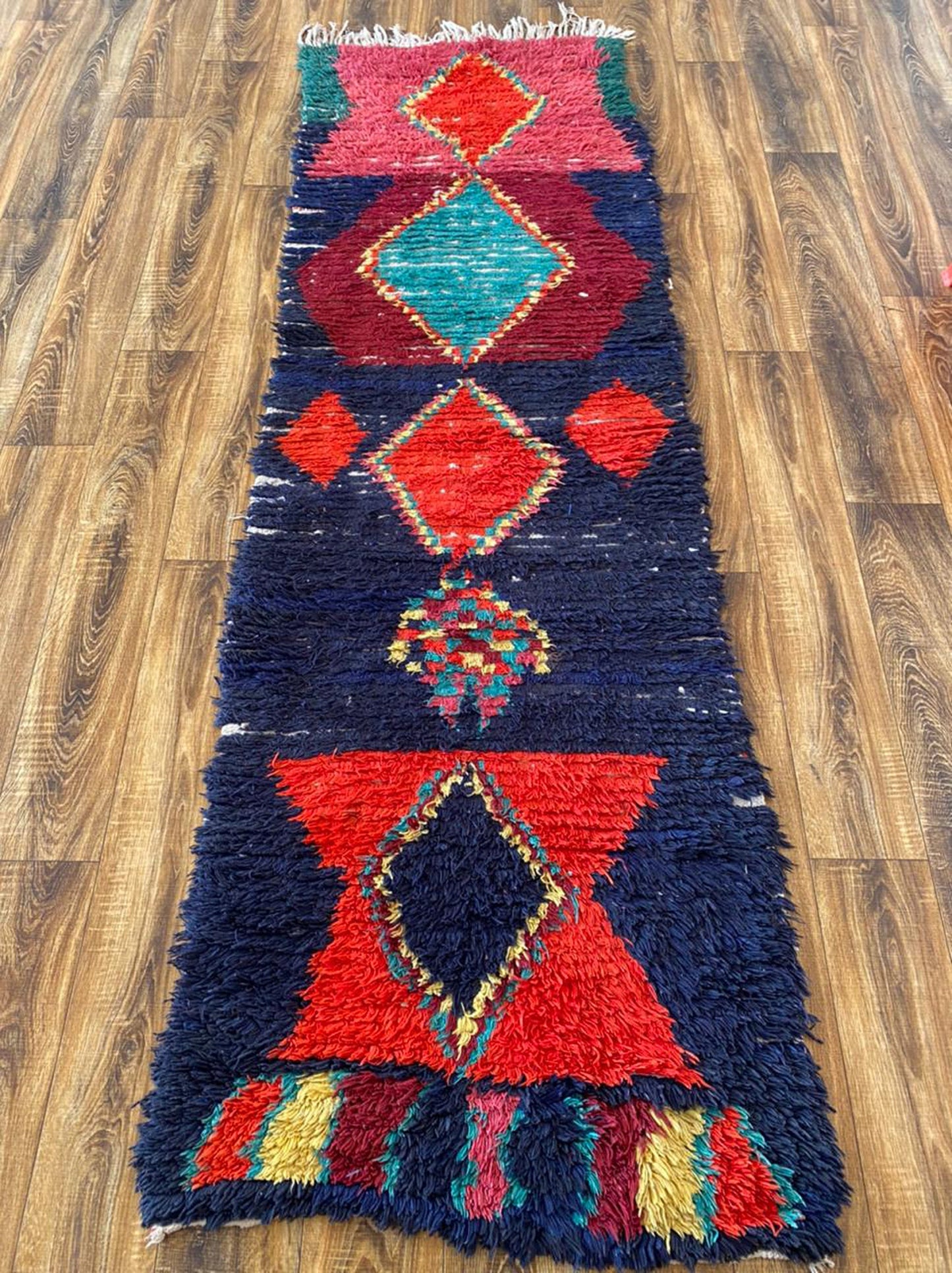 Tapis de couloir berbère marocain 3x8 pieds.