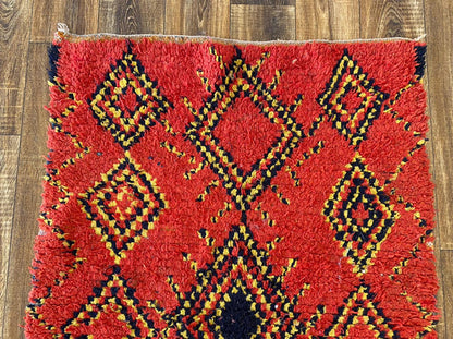 Tapis de couloir berbère marocain 3x9 pieds.