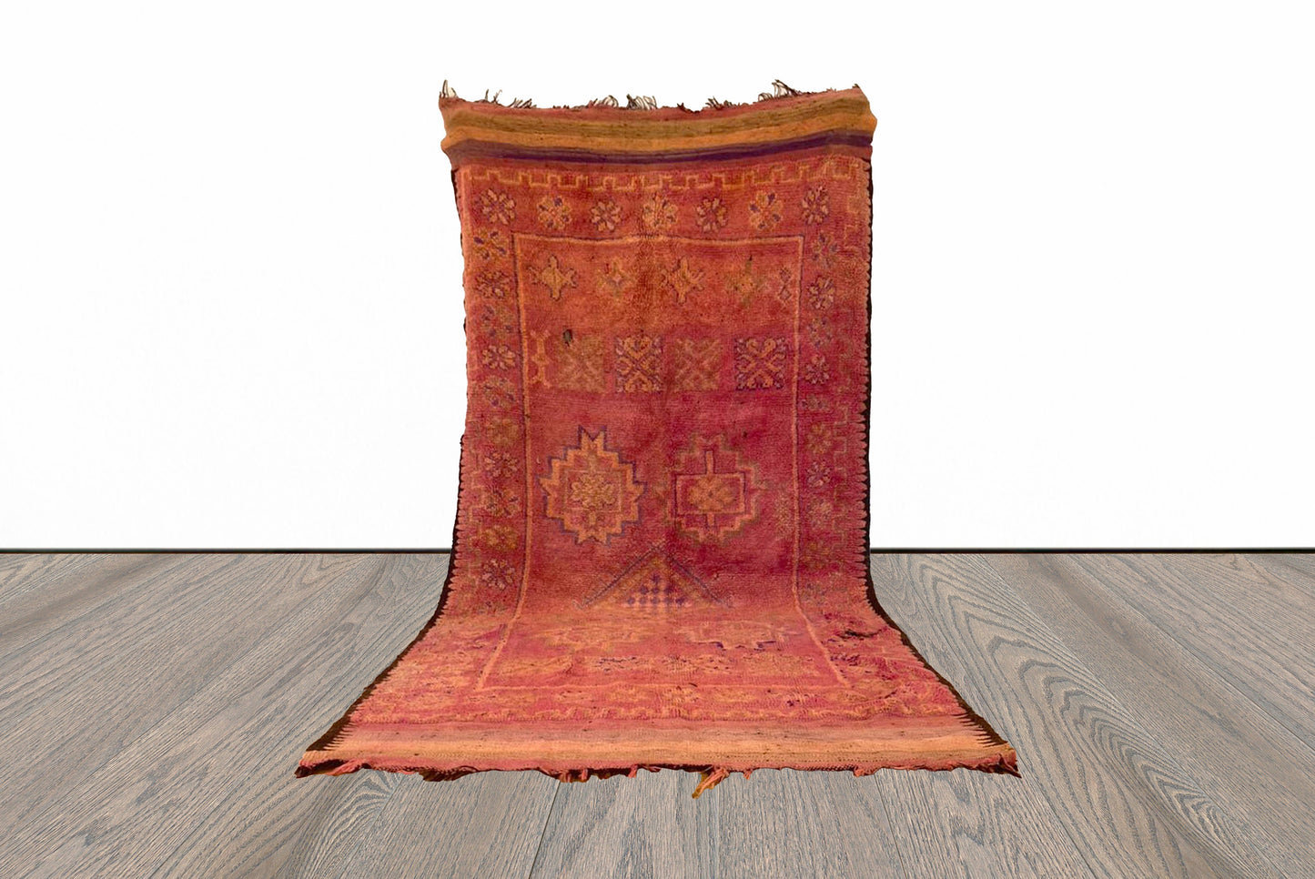 Grand tapis tissé vintage marocain 5x10 pieds.