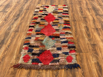 Tapis de couloir marocain coloré 2x7 pi.