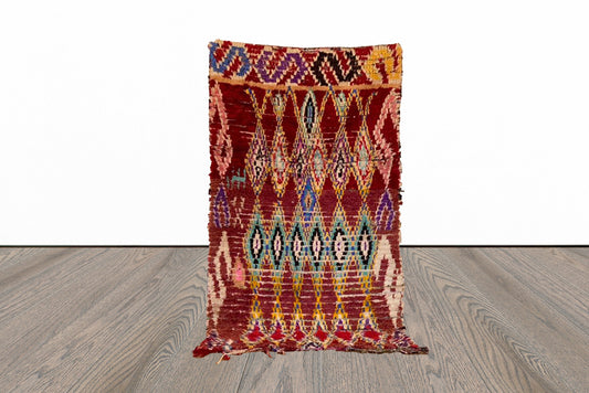 Petit tapis marocain vintage 3x5 pi.