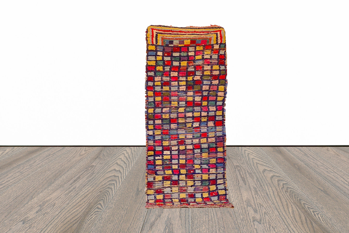 Tapis tissé vintage marocain 3x6 pieds.