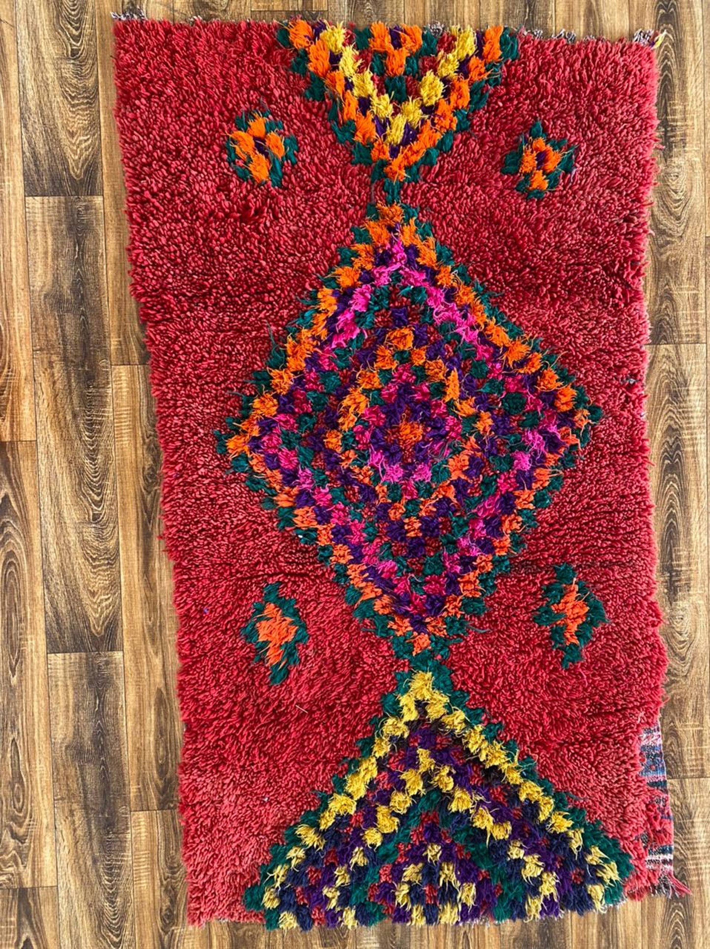 Tapis berbère marocain 4x6 pi.