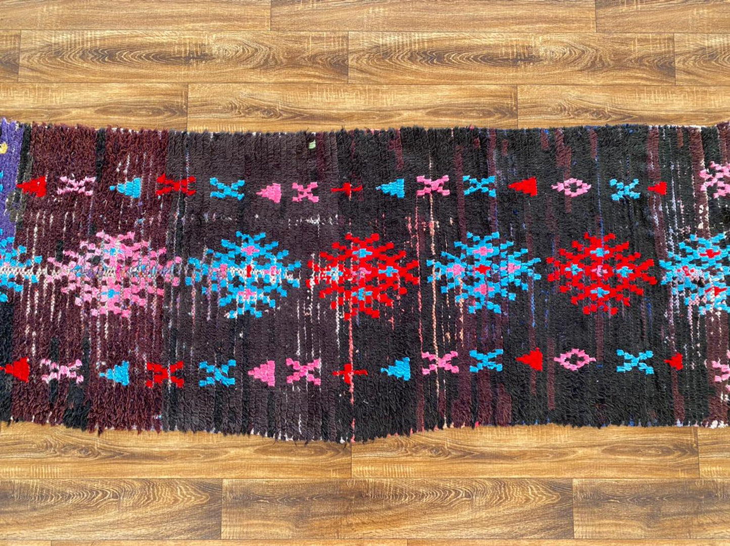 Tapis de couloir berbère marocain 3x8 pi.