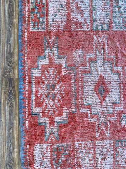 Grand tapis berbère marocain de 6 x 10 pieds.