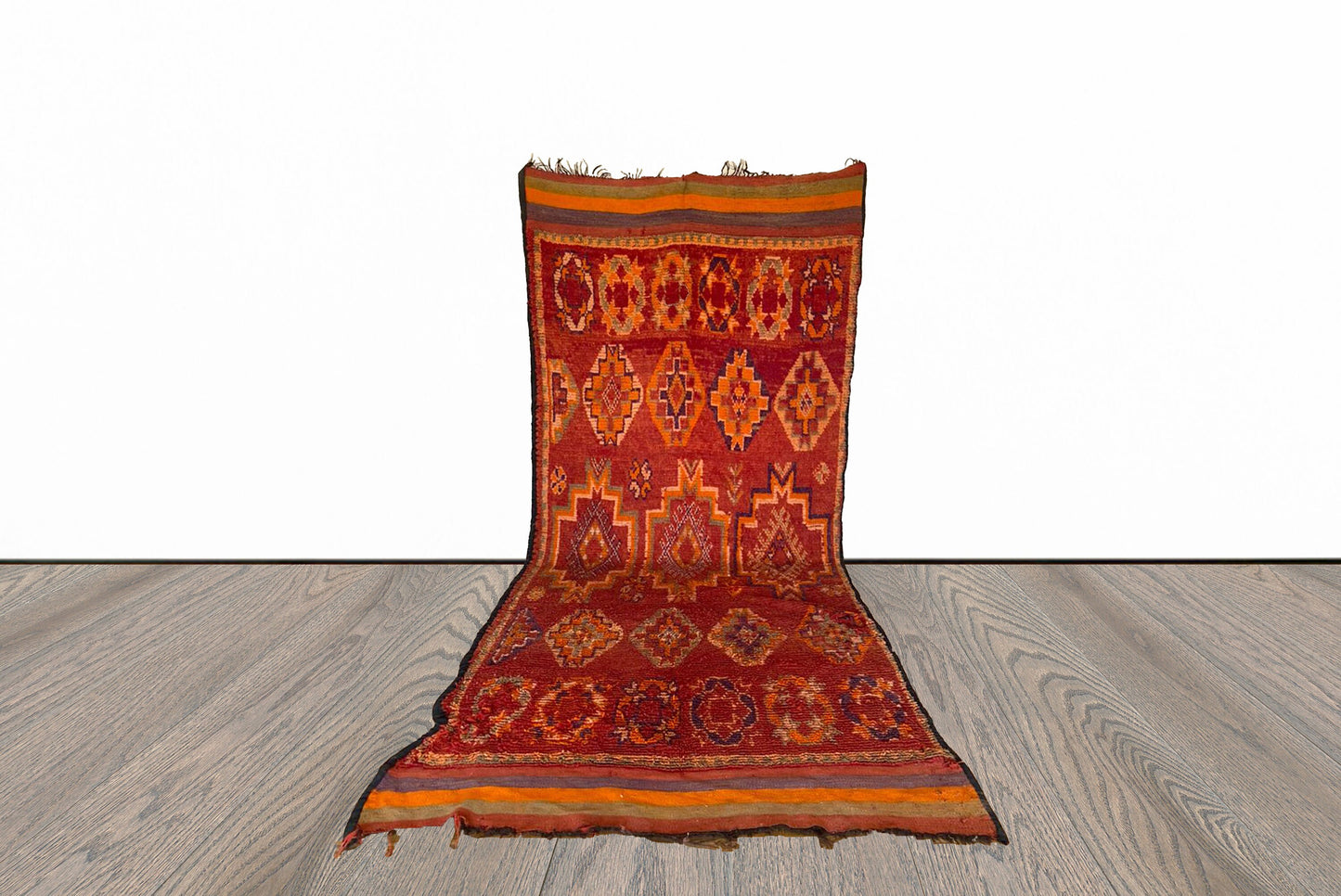 Grand tapis berbère marocain 6x14 pi.