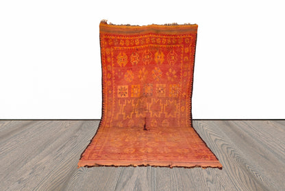 Grand tapis berbère marocain de 6x14 pieds.