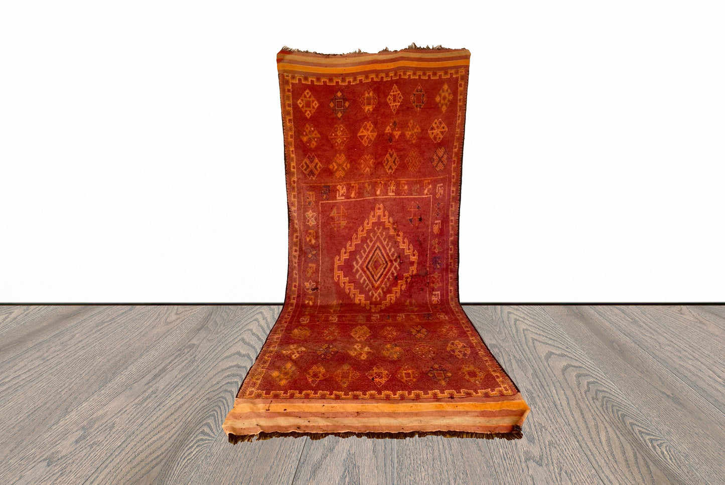 Grand tapis berbère marocain 6x14 pi.