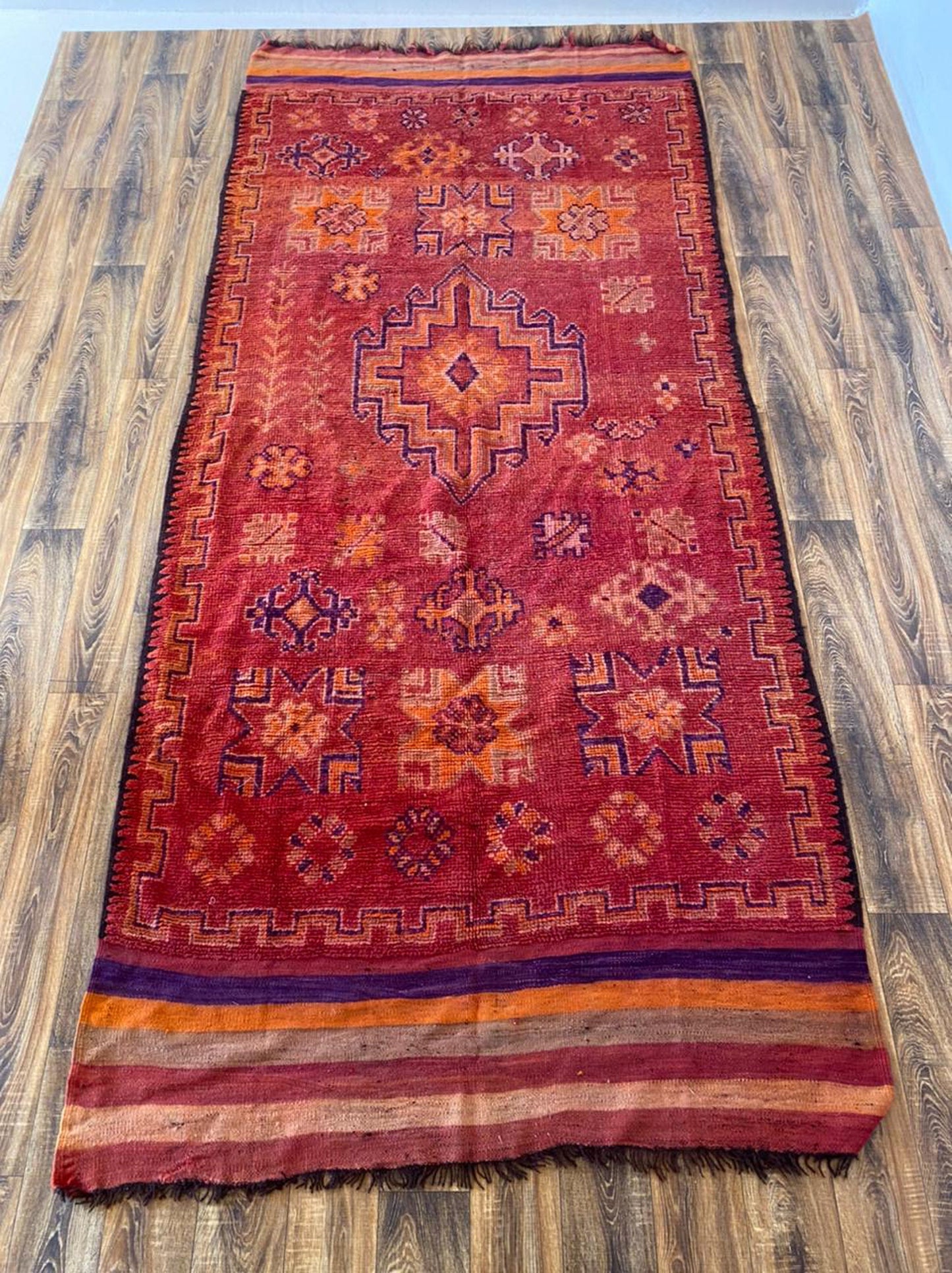 Grand tapis berbère marocain 5x12 pi.