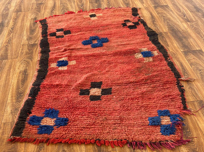 Tapis berbère marocain 4x6 pieds.