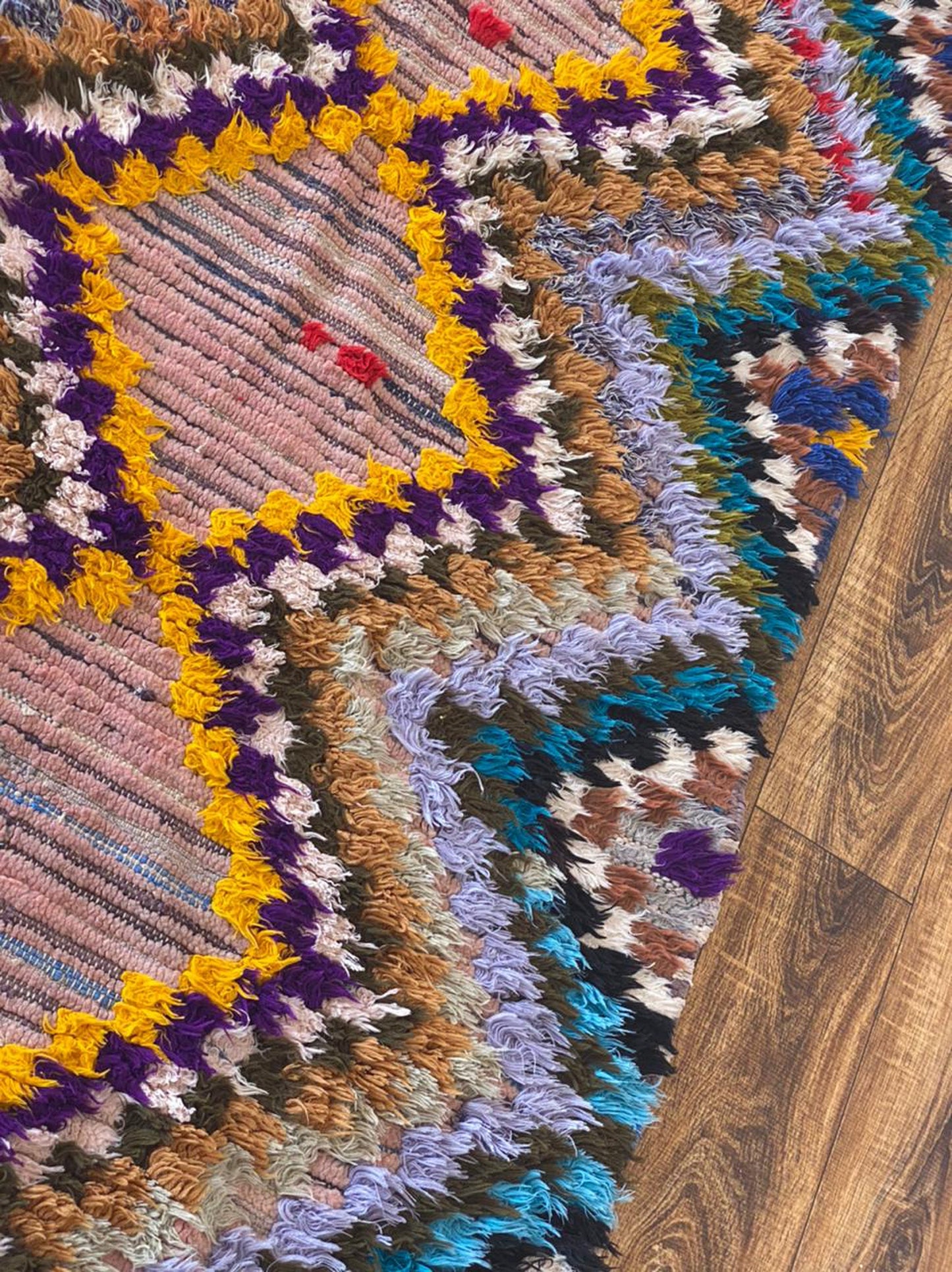 3x10 ft colorful Moroccan runner rug.