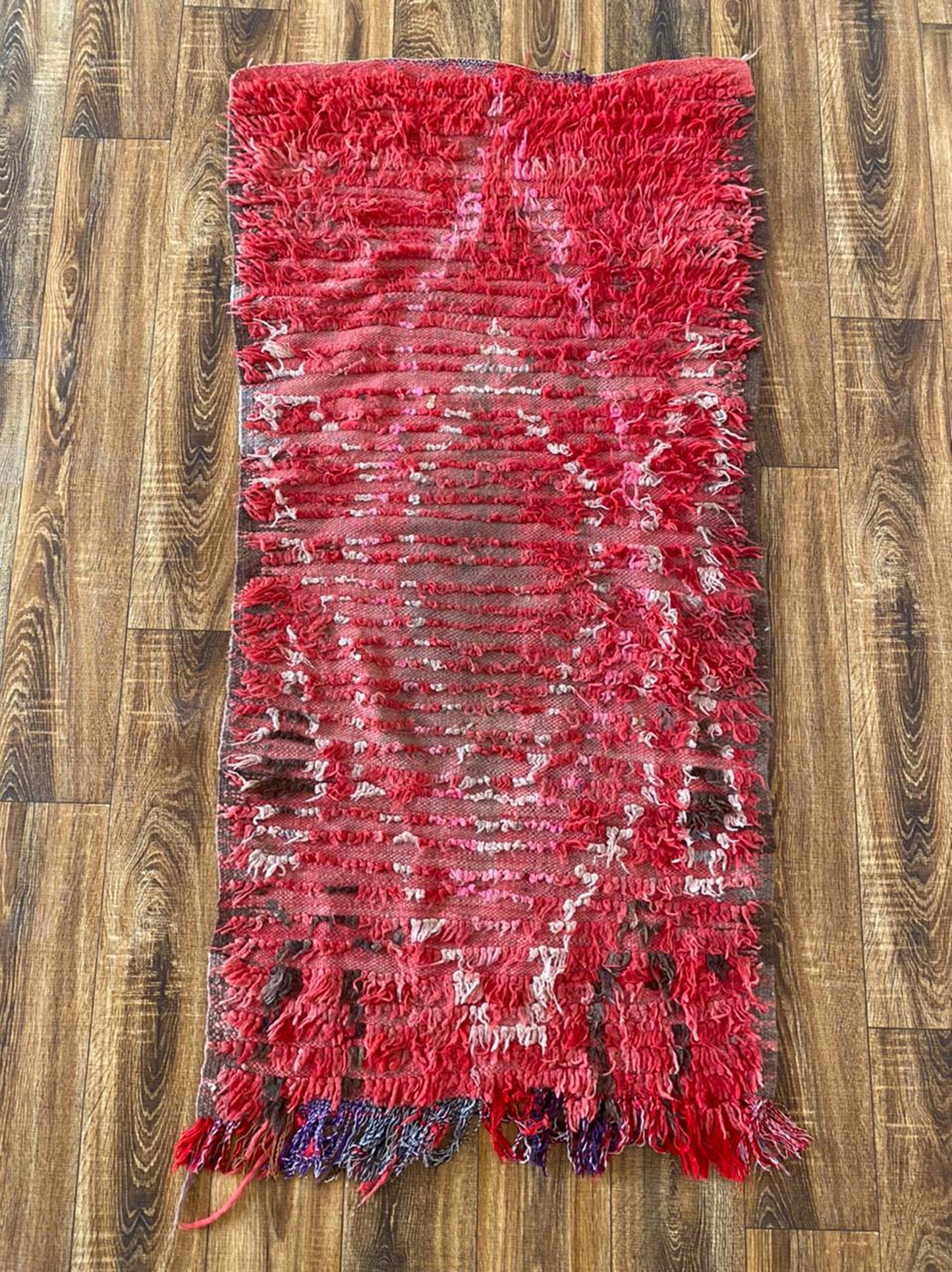 2x5 ft small Berber Moroccan rug.