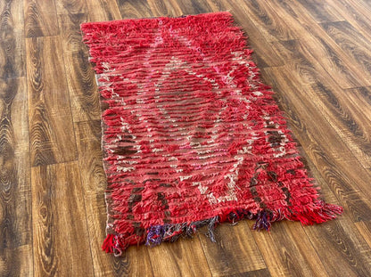 2x5 ft small Berber Moroccan rug.