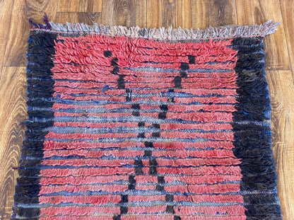 3x13 ft long narrow Moroccan runner rug.