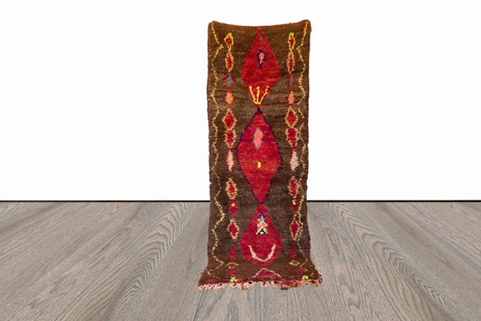 Tapis de couloir berbère marocain 3x8 pi.