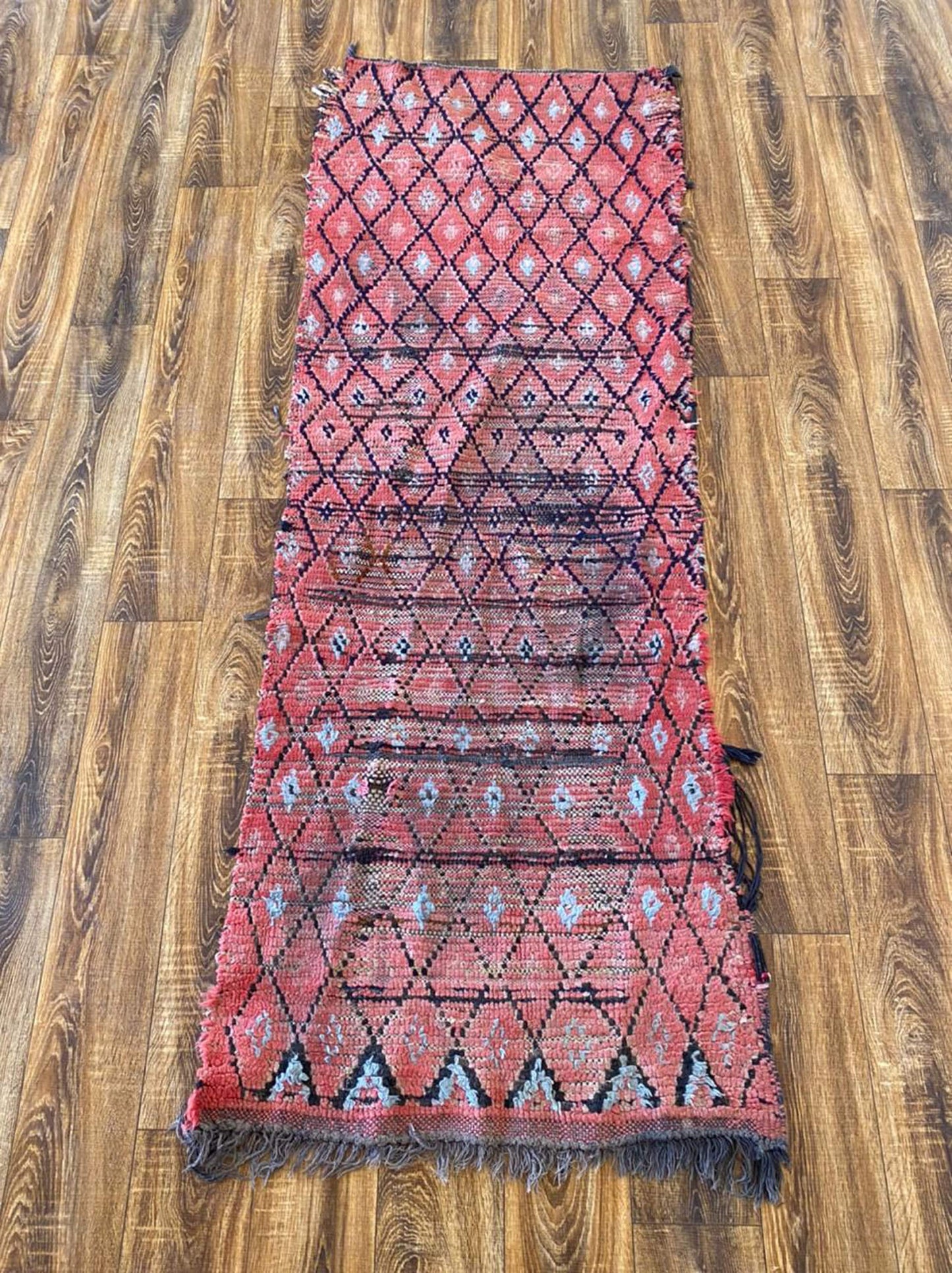 Tapis de couloir berbère marocain 3x7 pi.