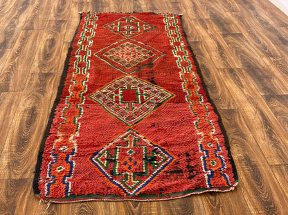 Tapis de couloir marocain coloré 3x8 pi.