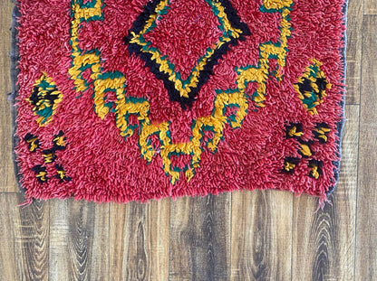 Tapis de couloir marocain coloré 3x9 pi.