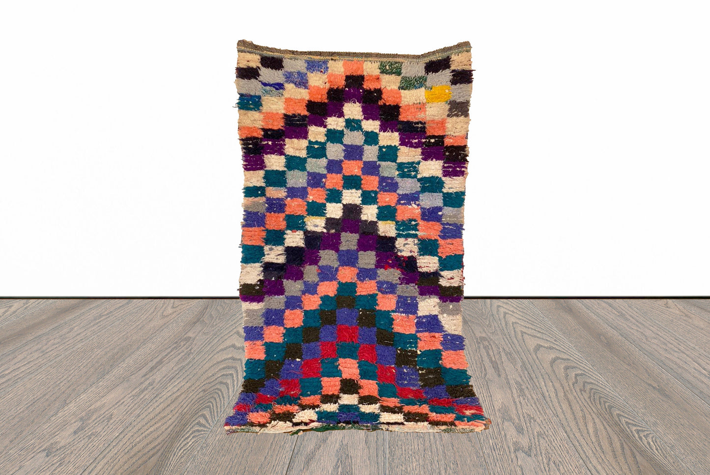 Tapis berbère marocain coloré 4x7 pi.