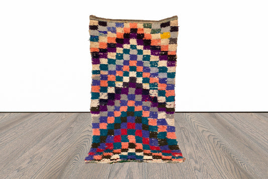 Tapis berbère marocain coloré 4x7 pi.