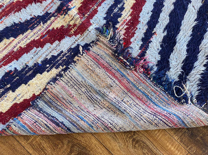 3x7 ft colorful Moroccan runner rug.