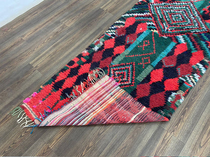 3x11 ft Vintage Moroccan long runner Rug, runner for Stair Rug.