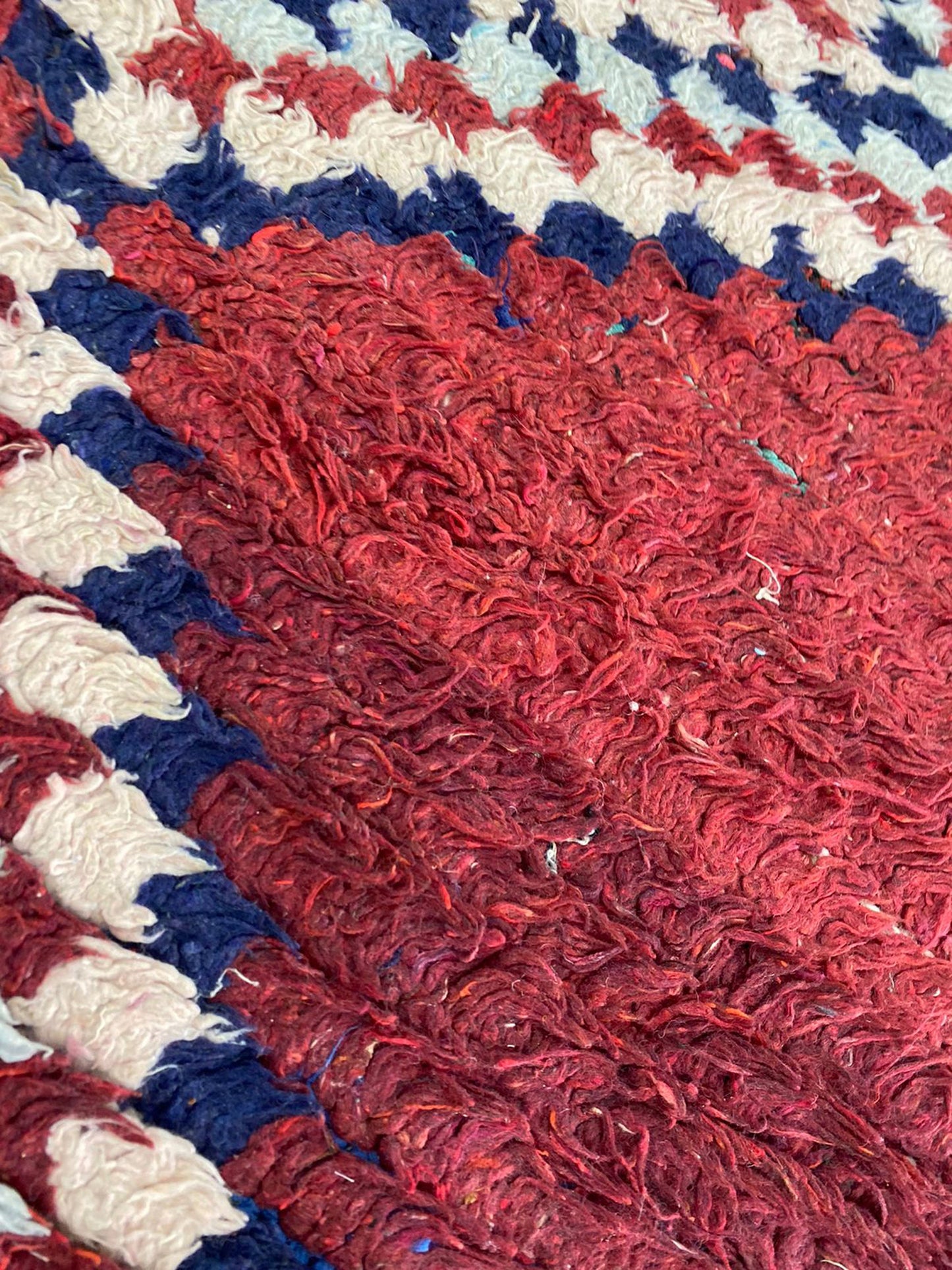 2x9 ft moroccan berber narrow runner rug, vintage woven wool runner shag rug.