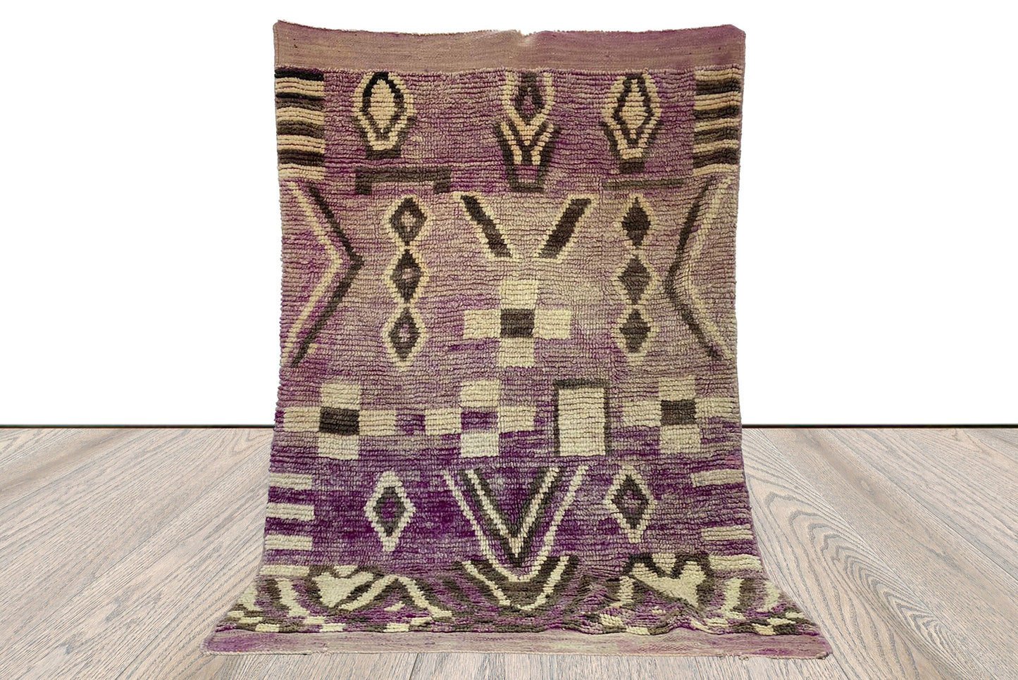 Tapis d'intérieur bohème vintage berbère, grand tapis marocain 5x8.