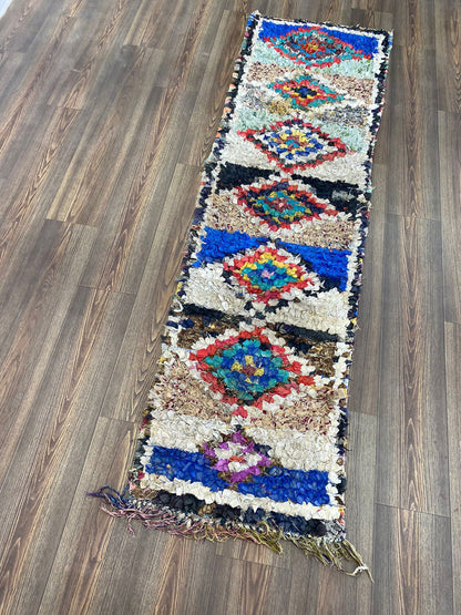 2x7 feet Moroccan Narrow runner Rug, Berber Vintage Rugs.